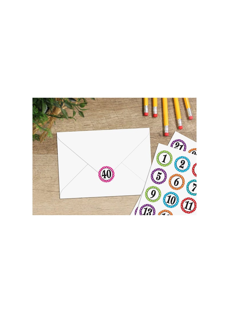Circular sticker, dotted numbers - Image 3