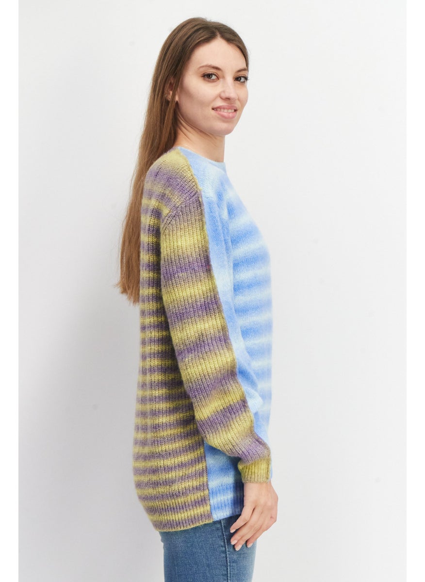 ESPRIT Women Knitted Tie Dye Sweater, Blue Combo  - Image 2