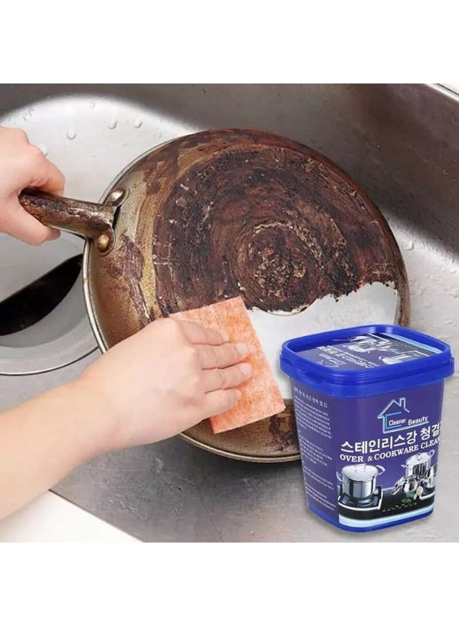 Cleaning paste restores shine to dirty pots, removes tough stains and rust at the bottom of the pot, and removes accumulated grease, oxidation and ink. - Image 1
