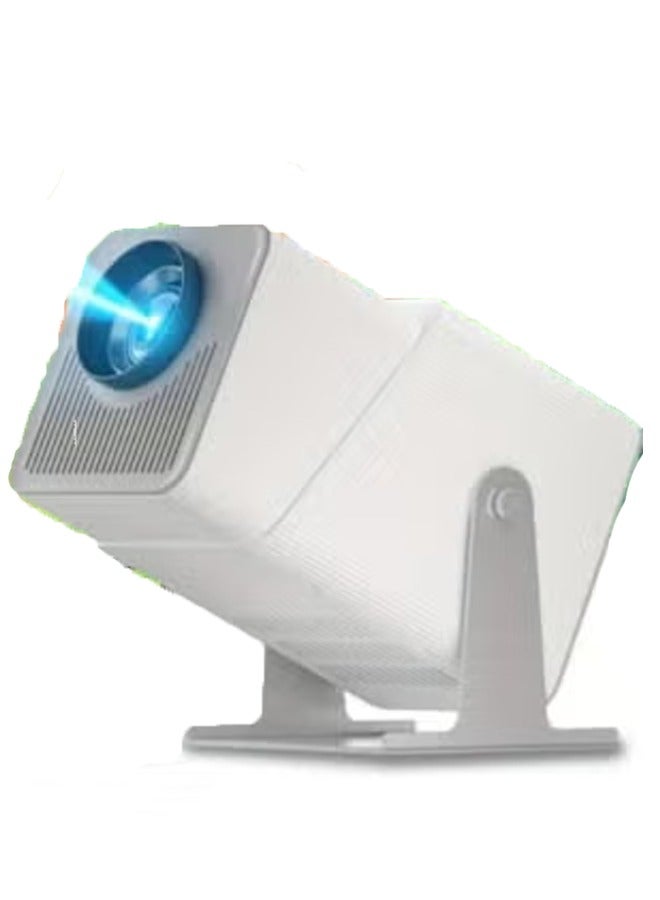 Smartbarry Mini Smart Projector – 4K Supported Portable Projector with WiFi & Bluetooth, Android 11 OS, 180° Rotatable Adjustment, Auto Keystone Correction for Home Theater, Office & Entertainment – White - Image 1