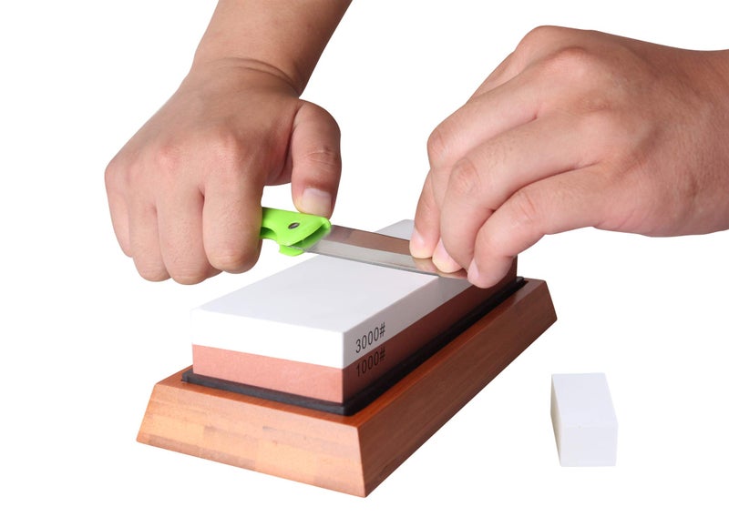 Sharpening Stone Set 10003000 2Sided Grit Sharpening Whetstone with Bamboo Base