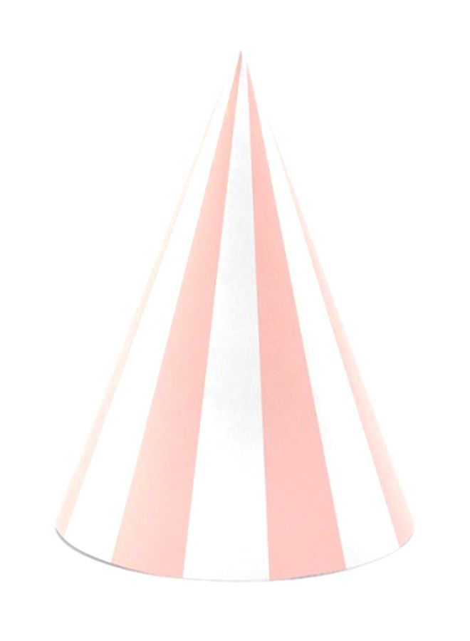 NIBEMINENT Light Pink Striped Party Hats