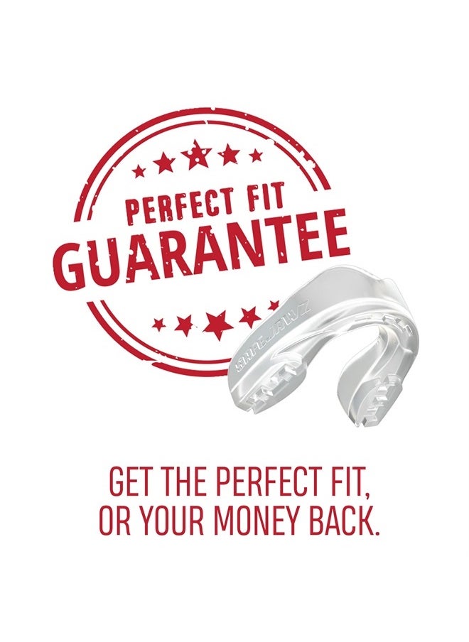 SAFEJAWZ Mouthguard Slim Fit, Adults and Junior Mouth Guard with Case for Boxing, Basketball, Lacrosse, Football, MMA, Martial Arts, Hockey and All Contact Sports (Clear, Youth (Up to 11 yrs))  - Image 5