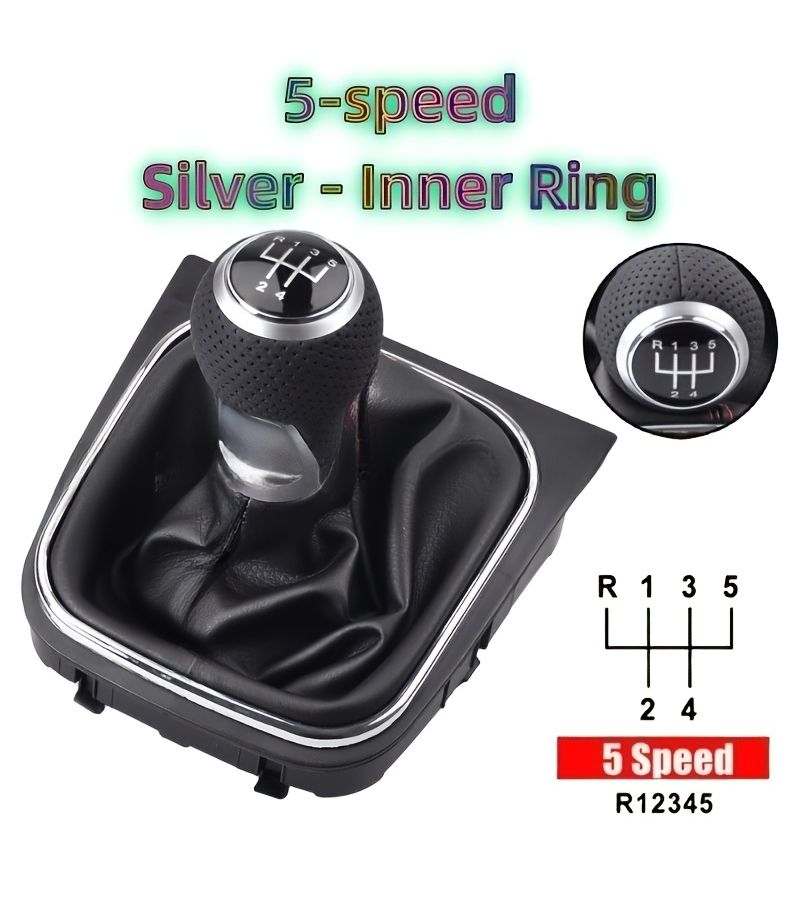 For Volkswagen Golf Rabbit Jetta MK5 2004 2009 And Golf Jetta MK6 2010 2014 5 Speed 6 Speed ABS Material Shift Lever Head Dust Cover Direct Replacement Easy Installation Car Interior - Image 4