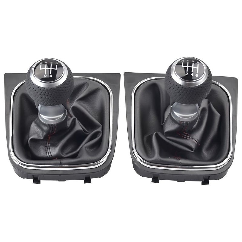 For Volkswagen Golf Rabbit Jetta MK5 2004 2009 And Golf Jetta MK6 2010 2014 5 Speed 6 Speed ABS Material Shift Lever Head Dust Cover Direct Replacement Easy Installation Car Interior - Image 2