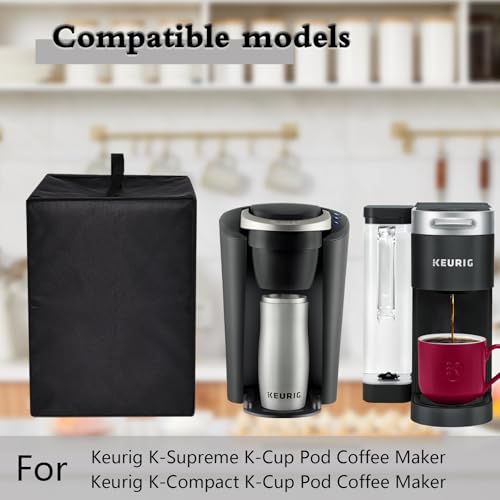 CouldyCasi Dust Cover for Single Serve KCup Pod Coffee Maker Heavy Protective Coffee Machine Cover Compatible with Keurig KSupreme Single Serve KCup Pod Coffee MakerKCompact KCupPod CoffeeMaker - Image 5