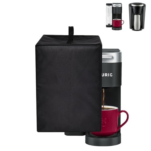 CouldyCasi Dust Cover for Single Serve KCup Pod Coffee Maker Heavy Protective Coffee Machine Cover Compatible with Keurig KSupreme Single Serve KCup Pod Coffee MakerKCompact KCupPod CoffeeMaker - Image 1