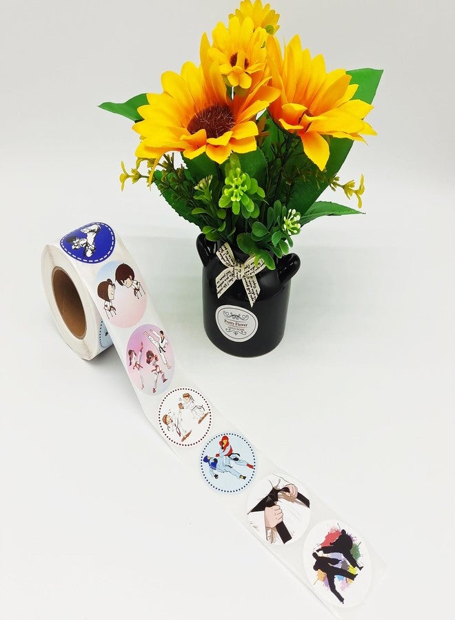 CupaPlay 500 PCS Taekwondo Karate Stickers - Kung Fu Theme Party Supplies Decorations Birthday Baby Shower Party Favors Jar Containers Letter DIY Sticker Labels Decals - Image 5