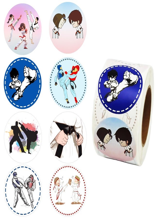 CupaPlay 500 PCS Taekwondo Karate Stickers - Kung Fu Theme Party Supplies Decorations Birthday Baby Shower Party Favors Jar Containers Letter DIY Sticker Labels Decals - Image 1