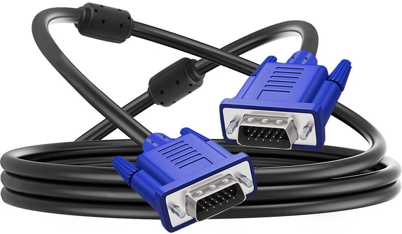 PASOW VGA to VGA Monitor Cable HD15 Male to Male for TV Computer Projector (10 Feet) - Image 1