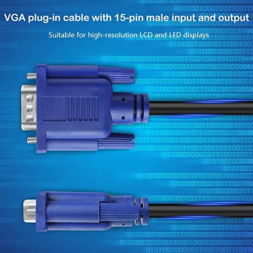 PASOW VGA to VGA Monitor Cable HD15 Male to Male for TV Computer Projector (10 Feet) - Image 5