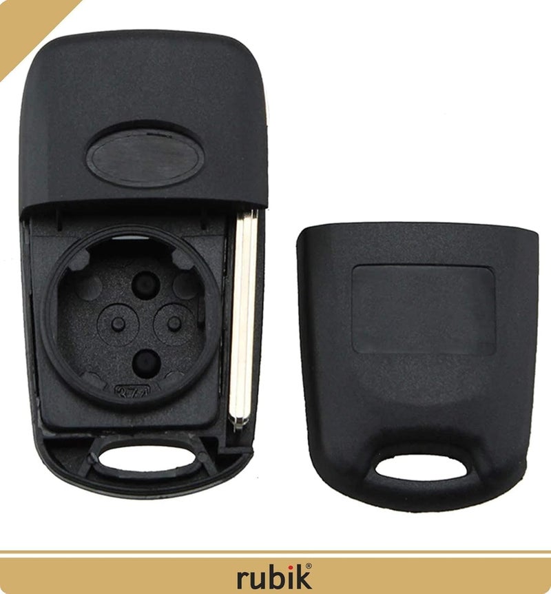 Rubik 3 Button Replacement Uncut Keyless Entry Remote Control Car Key Fob Shell Case For KIA Rio, Rio K2, Rondo, Soul, Sportage, Ceed, CeedPro, Cerato, Picanto Center Groove Blade, RKIAKC - Image 2