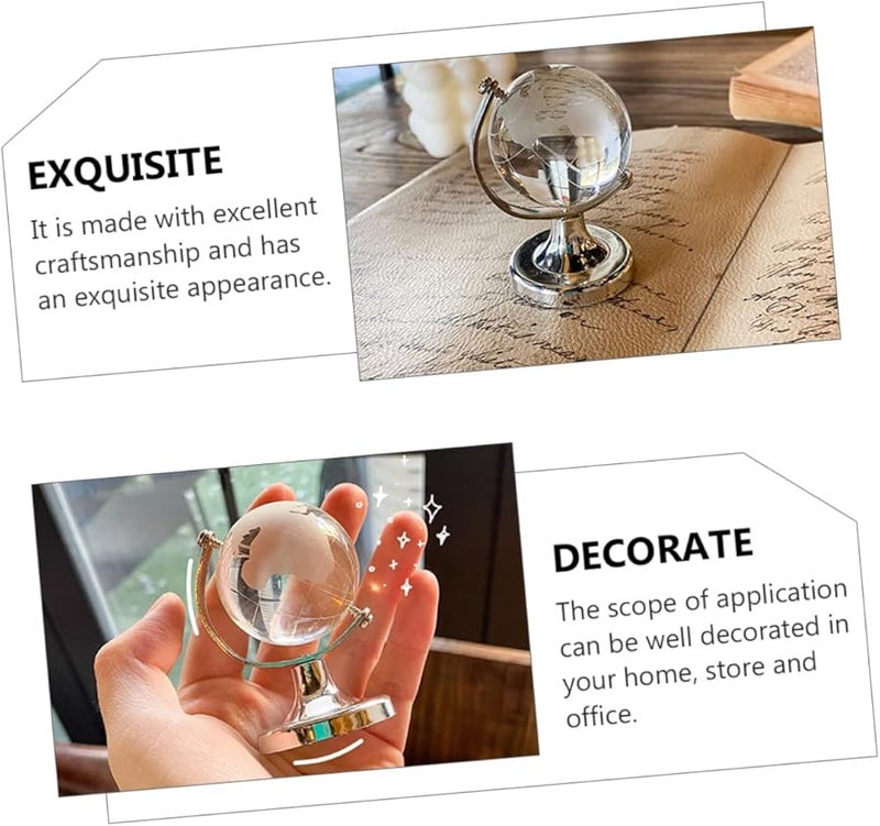 توتوريتي ميني كريستال جلوب زينة مكتبية ديكور عالمي إبداعي للمنزل والمكتب - Image 4