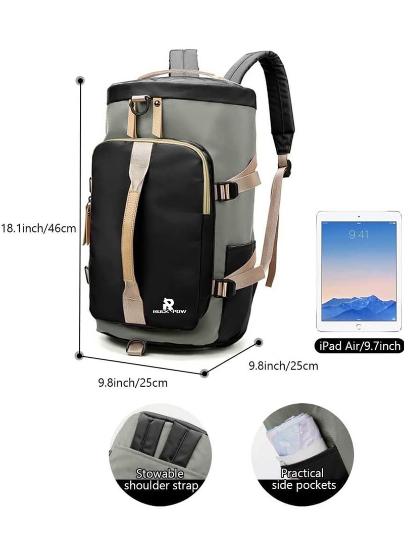 Rock Pow - Large Capacity Sports Gym Bag Sports Gym Bag with Shoes Compartment & Wet Pocket Sports Gym Bag for Men & Women Multi-Occasion Application of Sports Bag - Image 1