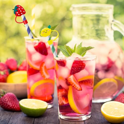 PUTHAK 3pcs Silicone Straw Covers | Reusable 8mm Straw Toppers | Dust-Proof Straw Cap Lids for Tumblers & Cups | Please Note Any 3 Random Character Will Be Sent - Image 2
