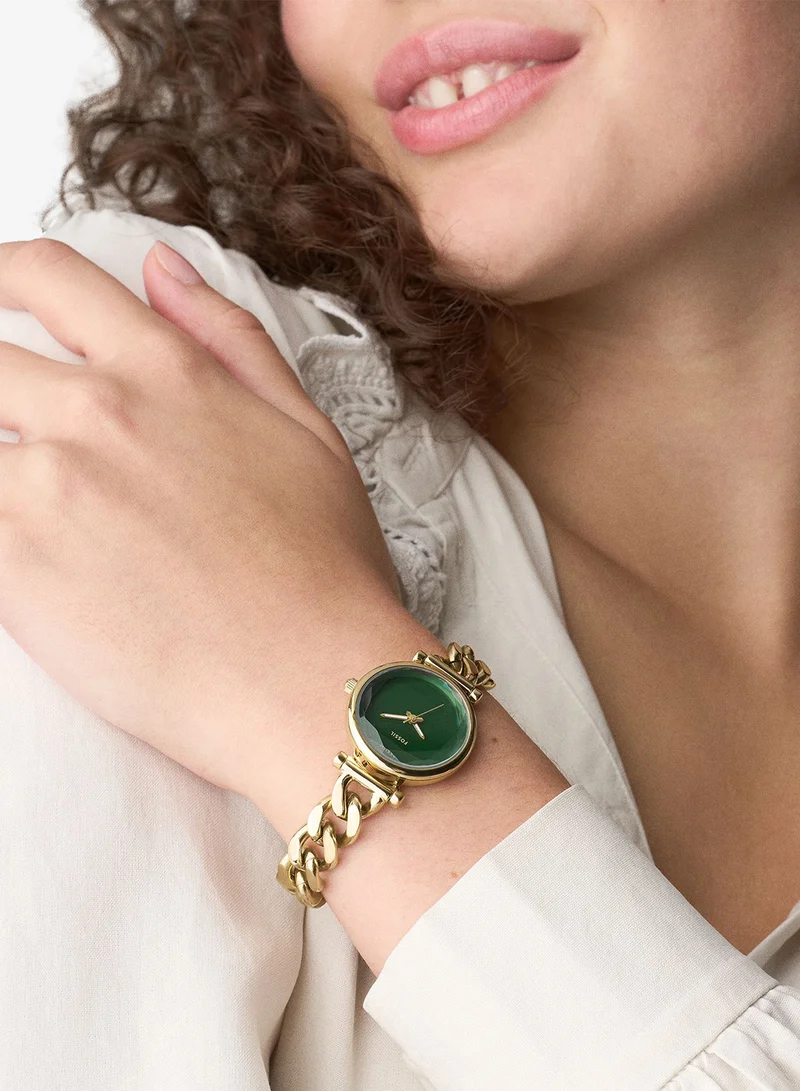 فوسيل Gold-Plated Metal Bracelet Analog Watch