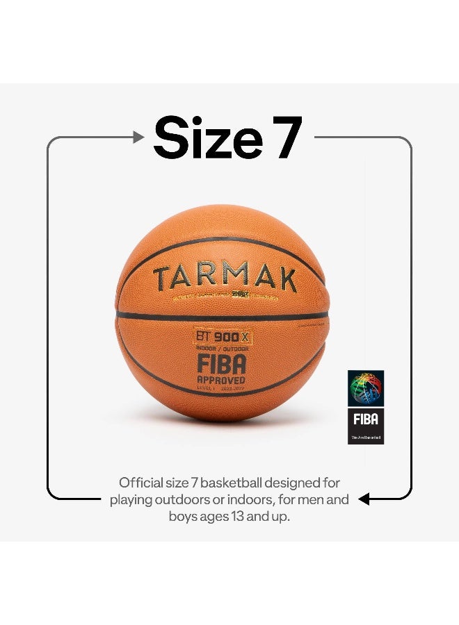 Tarmak Tarmak BY DECATHLON,Basketball Size 7 Fiba Bt900 Grip Touch - Orange  - Image 1
