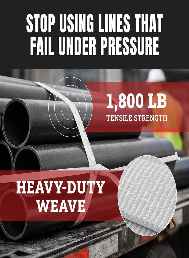 Cajun Tie Downs Pull Line — 5/8 Inch, 1800 lb, Flat Polyester Pulling Tape, Conduit Wire Pulling, Made in USA, 350 ft - Image 3