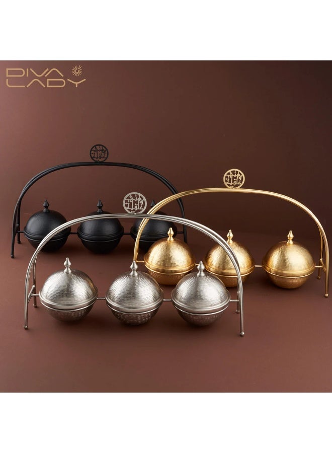 DIVA LADY 🌟 Luxury Triple Gold Metal Dates & Serving Holder – Elegance that Completes Your Hospitality ✨ - Image 2