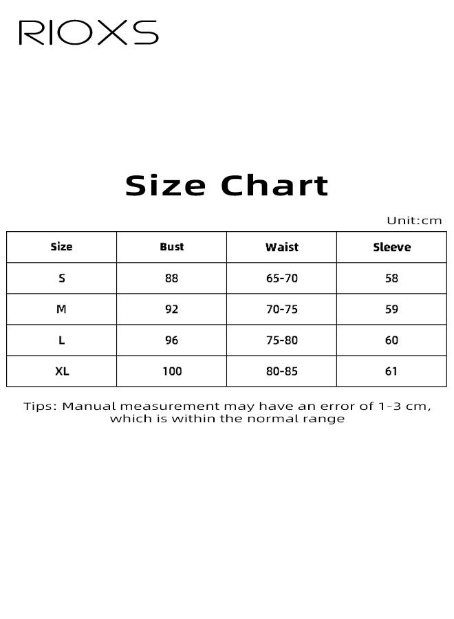 ريوكس فستان نسائي برقبة مستديرة وأكمام طويلة بطول متوسط، فستان نسائي بطول متوسط وخط A وذو خصر عالٍ وأزرار، فستان صيفي غير رسمي ومريح مع جيوب، مناسب للحفلات والمواعيد والمكتب وغيرها، أخضر - Image 5