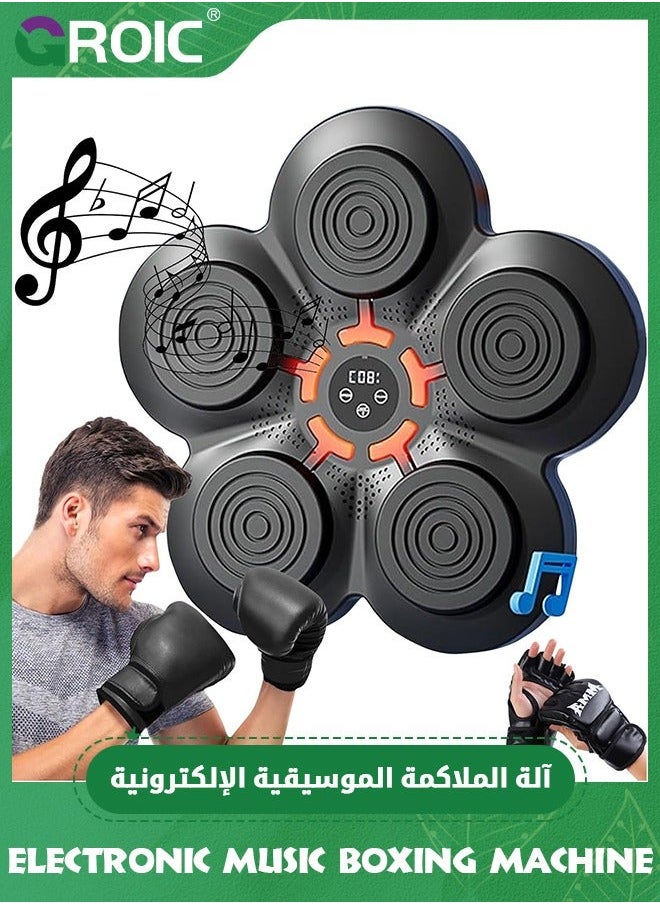 GROIC Electronic Music Boxing Machine with Gloves,Music Pads,Boxing Training Punching Equipment Wall Mounted,Electronic Target for Home,Indoor and Gym  - Image 1