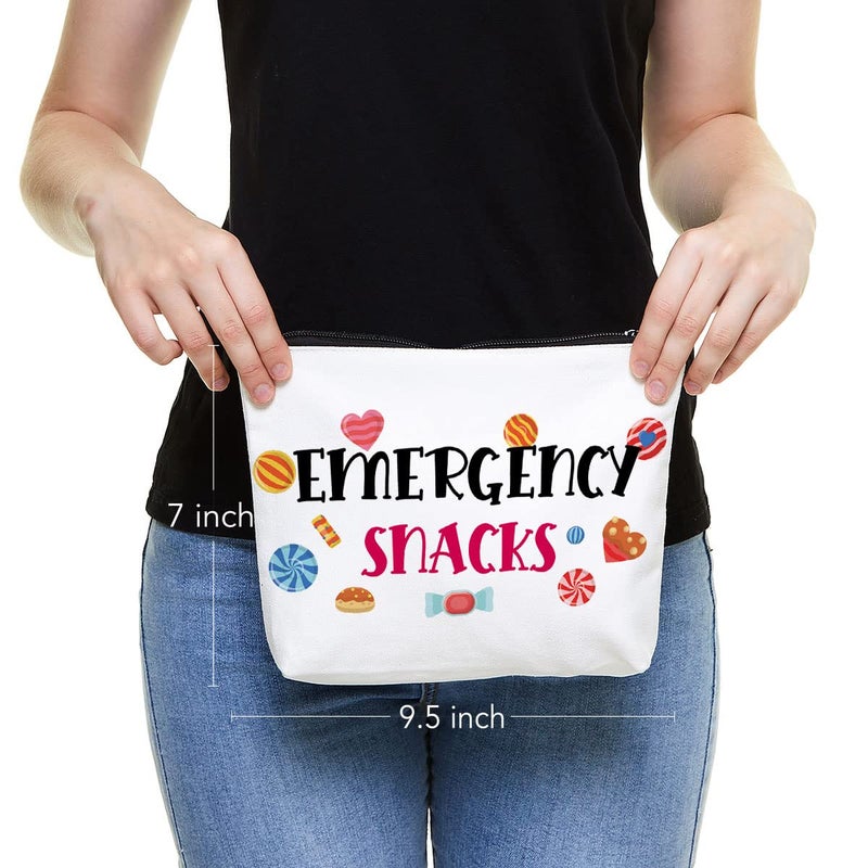 Fokongna Snack Bag for Travel Weekender Bag for Teens Girl Best Friends Sister Casual Makeup Cosmetic Bag Travel Organizer Emergency Snacks Lover Gift Food Storage Girls Trip Gifts Favors - Image 2