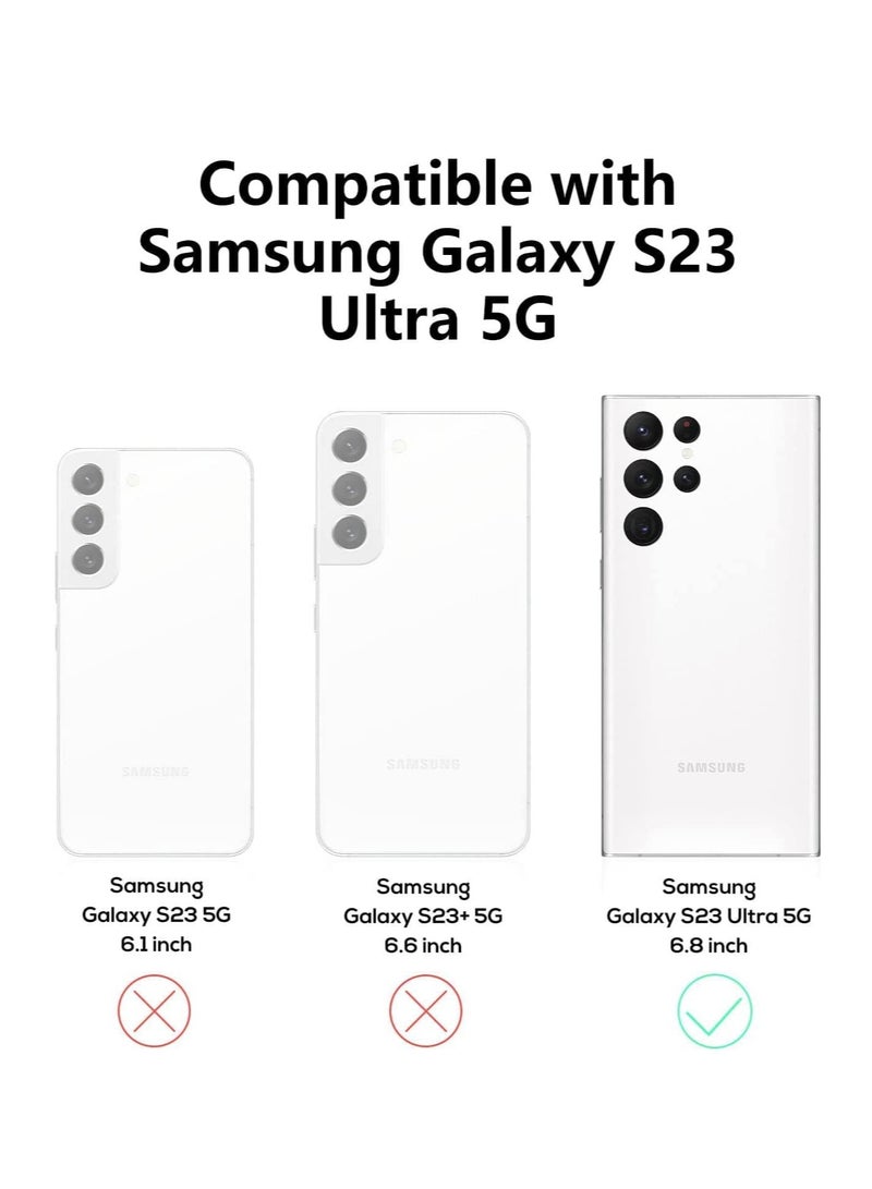 Slim Shockproof Case with Kickstand for Samsung Galaxy S23 Ultra, Clear Design Compatible with MagSafe and Wireless Charging - Image 4