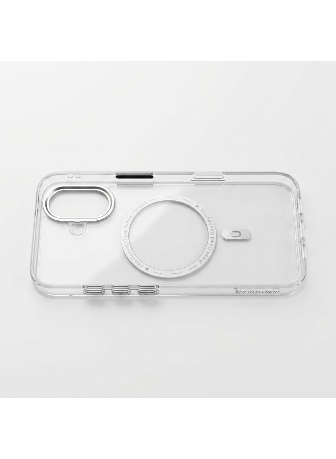 FIFTH ELEMENT CRYSTA Anti-Yellowing MagSafe Clear Case for iPhone 17, Shock-Absorbing Corners & Raised Camera Bezel – Transparent - Image 3