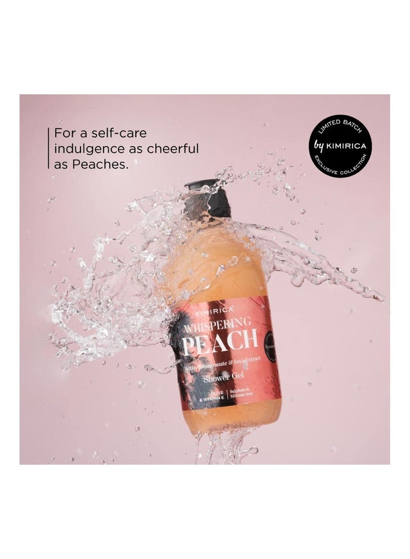 Kimirica Whispering Peach Shower Gel With Nettle,Pomegranate Soy Extract For All Skin Types - Image 3