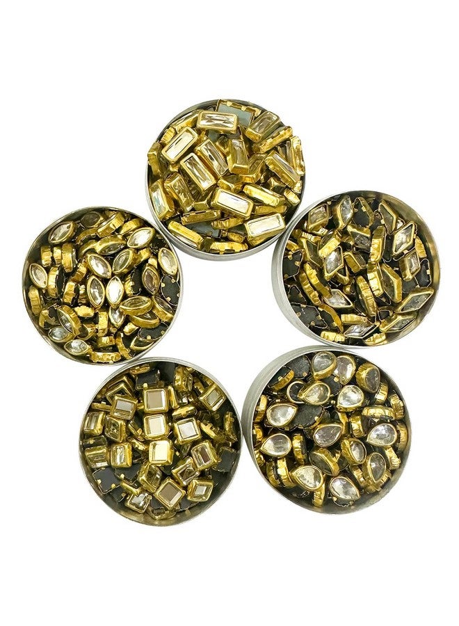 Embroiderymaterial Combo Of Kundan Stone Beads, Craft Mirrors, Tweezers & Fabric Glue For Lippan Art, Jewellery Making, Craft, Embroidery, Embellishment, Toran Making, Aari Work,Multicolor - Image 5