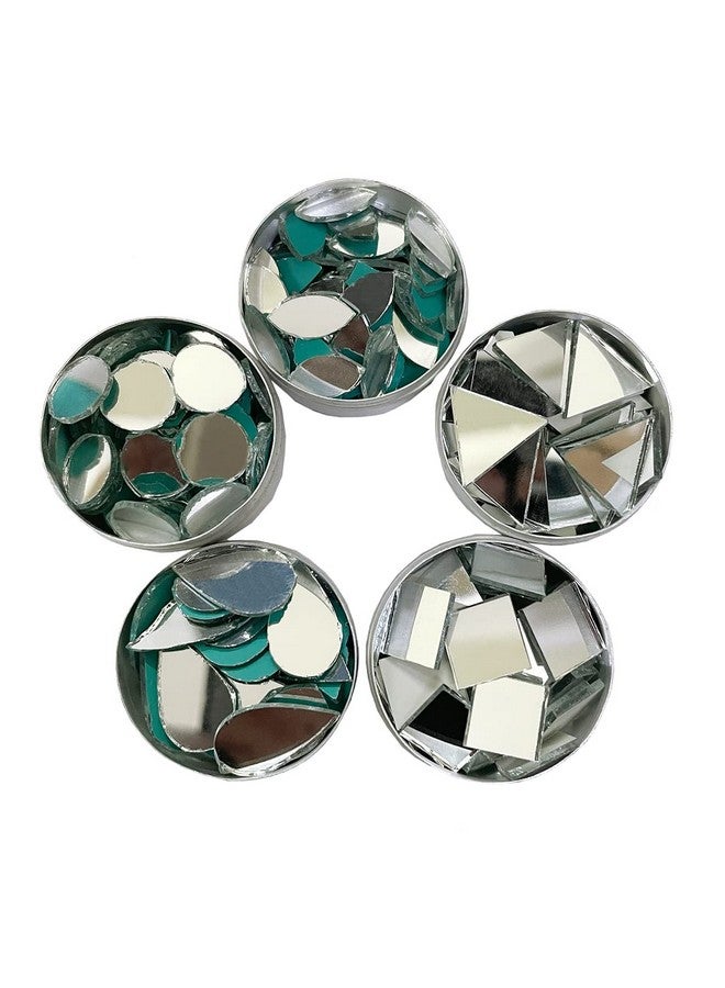 Embroiderymaterial Combo Of Kundan Stone Beads, Craft Mirrors, Tweezers & Fabric Glue For Lippan Art, Jewellery Making, Craft, Embroidery, Embellishment, Toran Making, Aari Work,Multicolor - Image 2