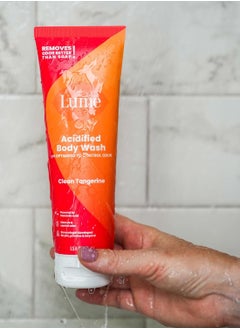 Lume Lomi Citrus Body Wash - 24 Hour Odor Control - Removes Better Than Soap - Moisturizing Formula - SLS or Paraben Free - OB/GYN Developer - 8.5 oz Clean Tangerine  - Image 3