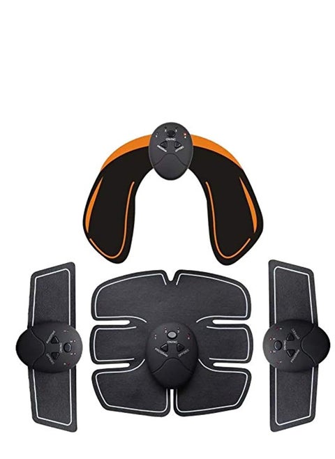 A set of devices for tightening the abdominal muscles, removing belly fat, tightening the buttocks, and stimulating the muscles. A device for beautifying and slimming the body for doing exercises, training, and massaging the body.