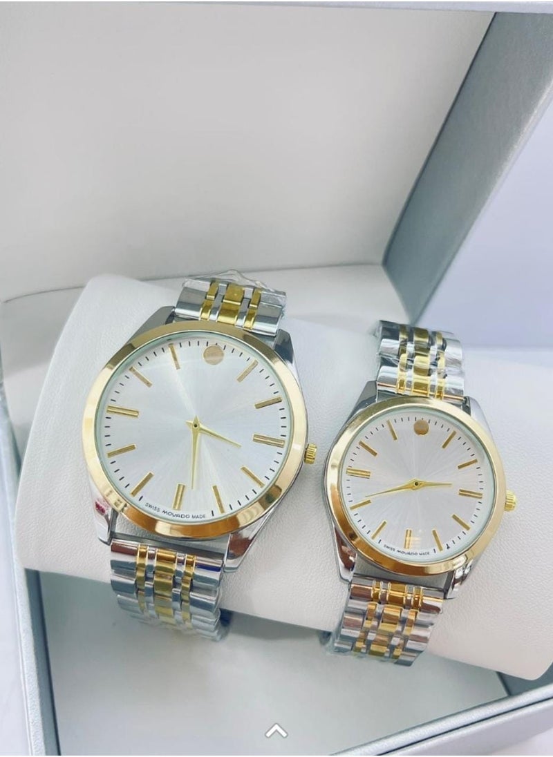 Generic - Stylish Wrist Watch Luxury Stainless Steel Belt Waterproof Date Clock Crystal Women Men Couple Quartz Watches - Image 1