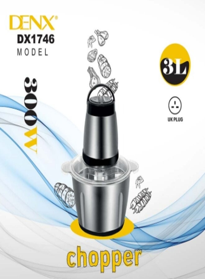 Denx DX1746 - Multifunctional Meat Grinder 3L