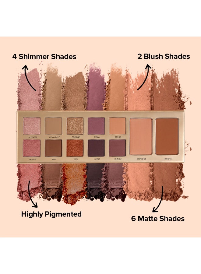 Future Makeup 10 Color Eyeshadow + 2 Color Blush Palette - Image 4