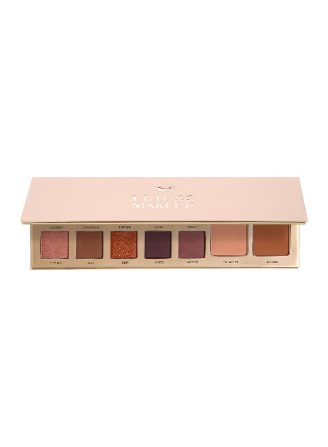Future Makeup 10 Color Eyeshadow + 2 Color Blush Palette - Image 1