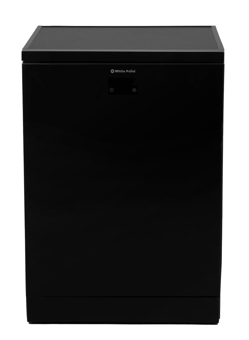 White Point Dishwasher 15 Settings 9 Programs with Digital Screen, Half Load, Hygiene Wash , Steam Wash and Inverter Motor in Glass Black Color - turky - WPD159HTSFDVGB - Image 1