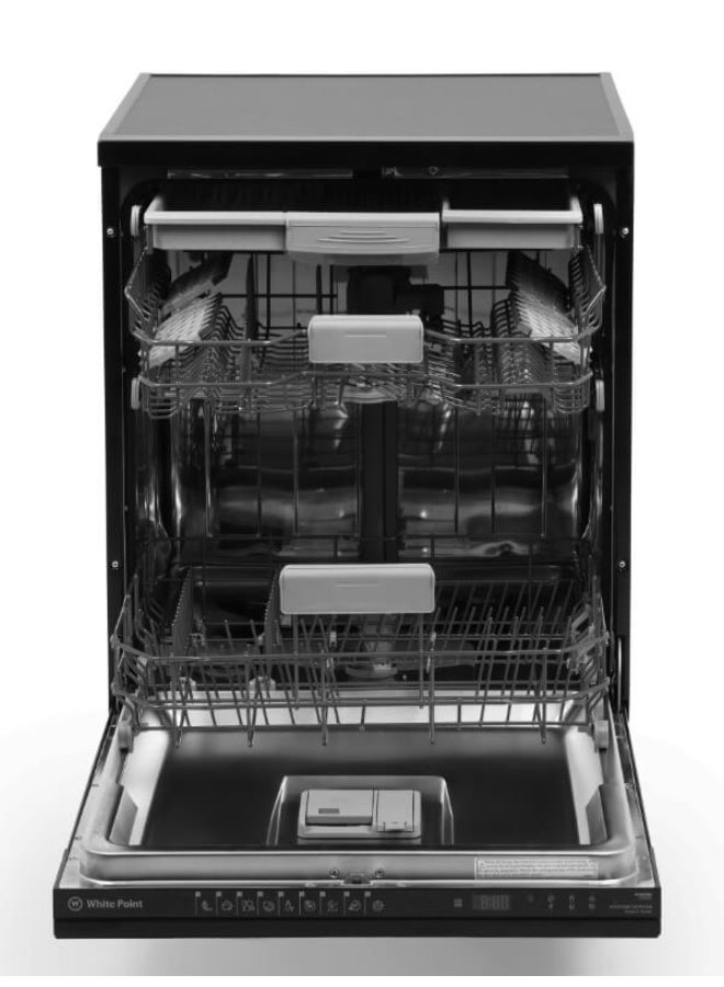 White Point Dishwasher 15 Settings 9 Programs with Digital Screen, Half Load, Hygiene Wash , Steam Wash and Inverter Motor in Glass Black Color - turky - WPD159HTSFDVGB - Image 3