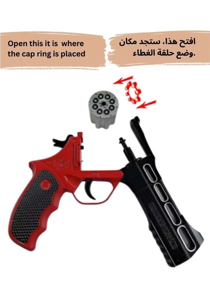Premium Toy Revolver Gun with Ring Caps – Classic Pretend Play Pistol for Kids with Sound Effect - Image 4