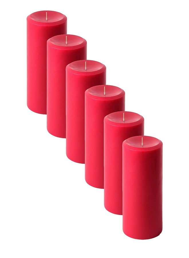 Luces®Smokeless Scented Red Round Pillar Candle for Decoretion Pack of 12 - Image 2