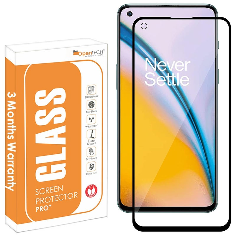 OpenTech حماية شاشة زجاجية مقسّاة بمعيار عسكري متوافقة مع OnePlus Nord CE 2 5G (2022) مع تغطية من الحافة إلى الحافة ومجموعة تركيب سهلة. - Image 1