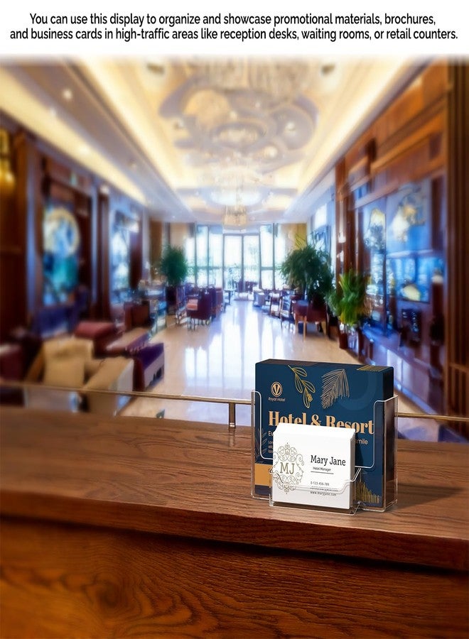 ماركتينغ هولدرز حامل بطاقات بريدية من ماركتينج هولدرز، عرض 6 بوصات، مزود بجيب لبطاقات العمل مقاس 3.5 × 2 بوصة، وأدوات تعليق، وحامل بطاقات فهرسة جداري، ومنظم مطبوعات من الأكريليك الشفاف للمكاتب والمتاجر والمعارض التجارية. - Image 4