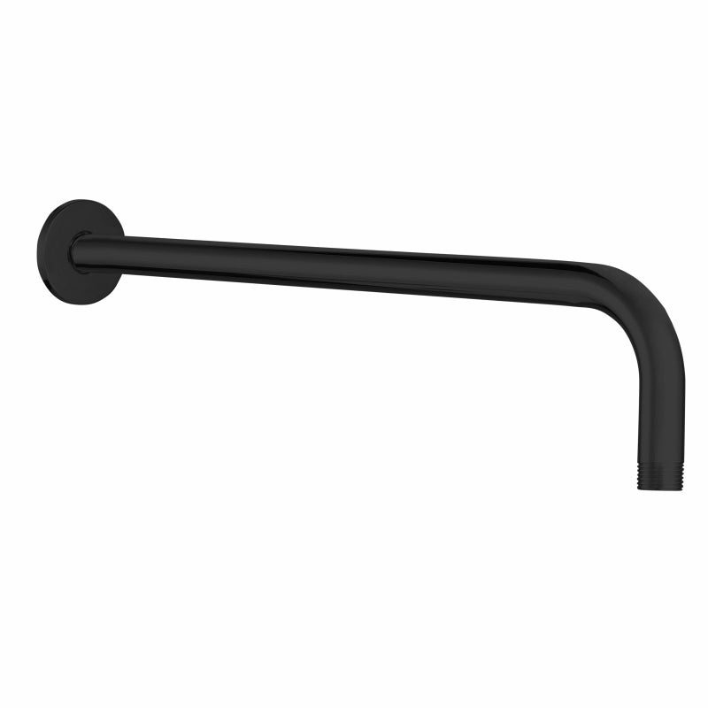 Voolan Shower Arm with Flange and Teflon Tape Extension Shower Head Arm for Bathroom Fixed Shower Head Solid Stainless Steel Wall Mounted 15 InchBlack