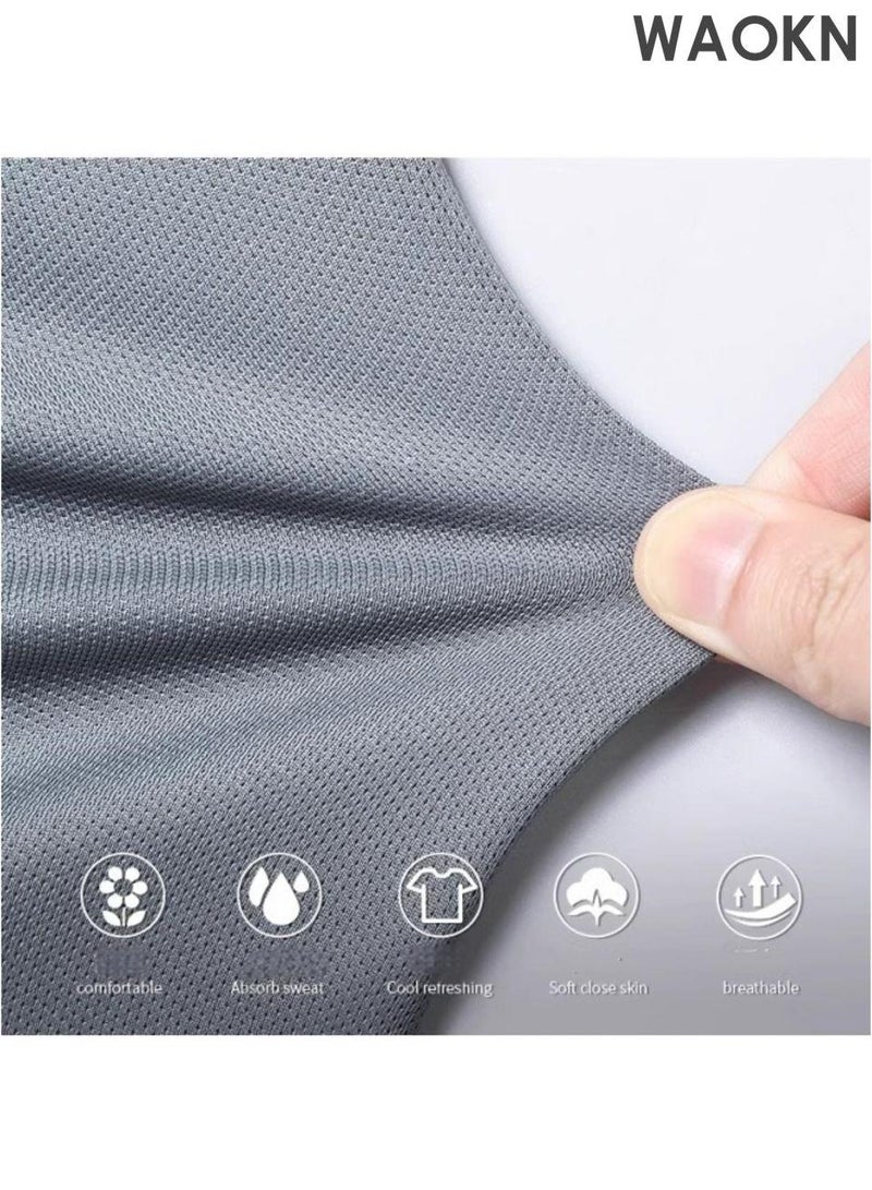 WAOKN Men's 2-Piece Sportswear Set, Summer Quick-Drying Running Gear, Short-Sleeve T-Shirt and Shorts, Fitness Training Outfit, Lightweight Athletic Clothing for Gym, Jogging, Cycling, and Outdoor Activities, Color: White - Image 4