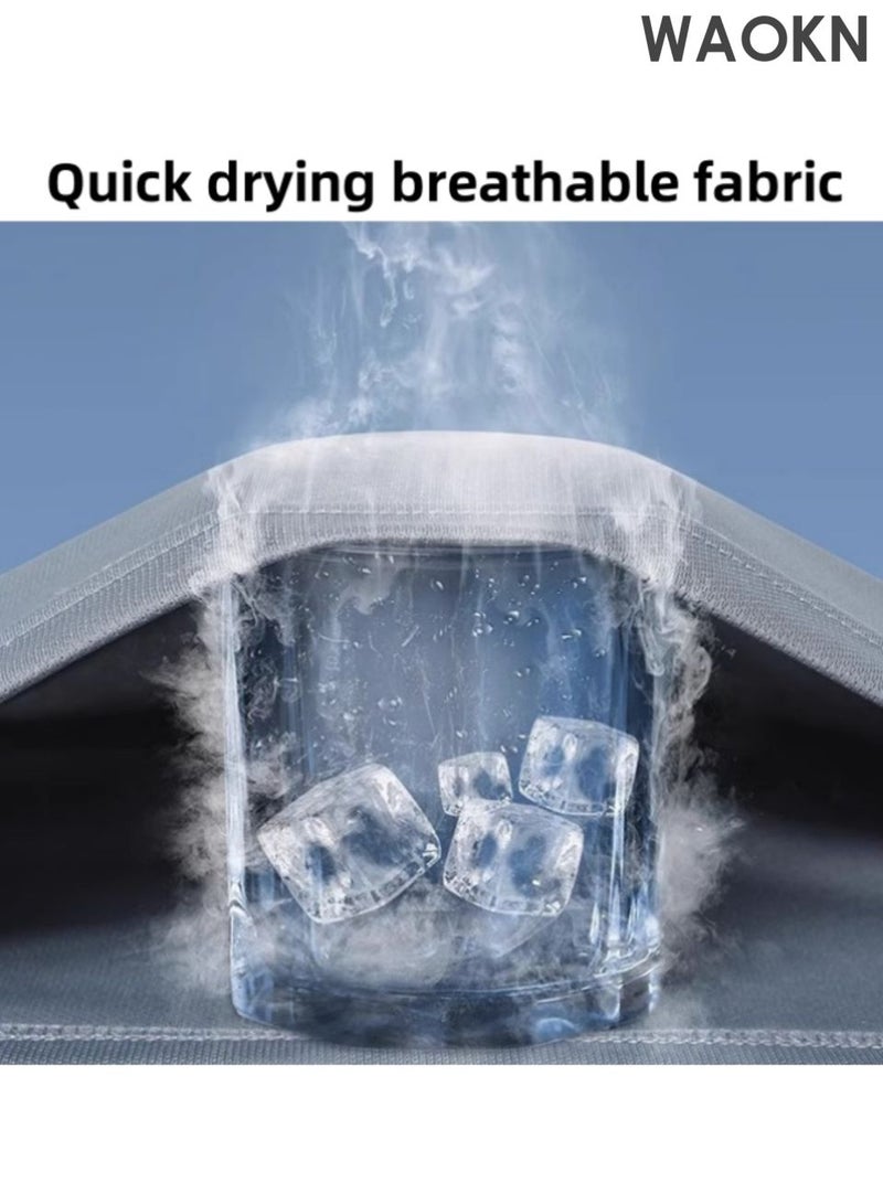 WAOKN Men's 2-Piece Sportswear Set, Summer Quick-Drying Running Gear, Short-Sleeve T-Shirt and Shorts, Fitness Training Outfit, Lightweight Athletic Clothing for Gym, Jogging, Cycling, and Outdoor Activities, Color: White - Image 5