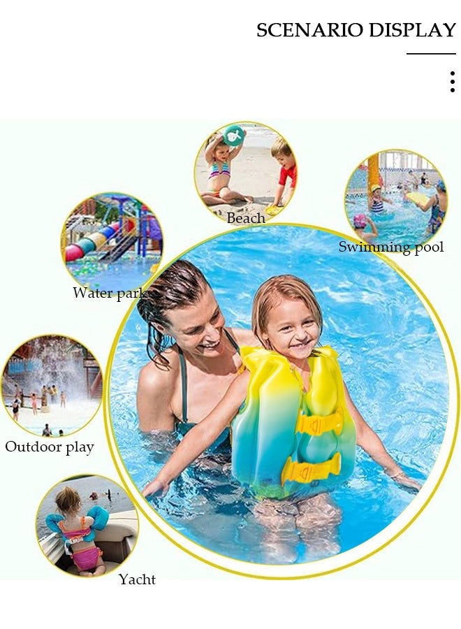 DUNISO Kids Swim Trainer Vest Inflatable Swim Vest for Kids Toddlers, Ideal Buoyancy Swim Aid Swimsuit Flex-Form Design with Adjustable Safety Strap - Image 3