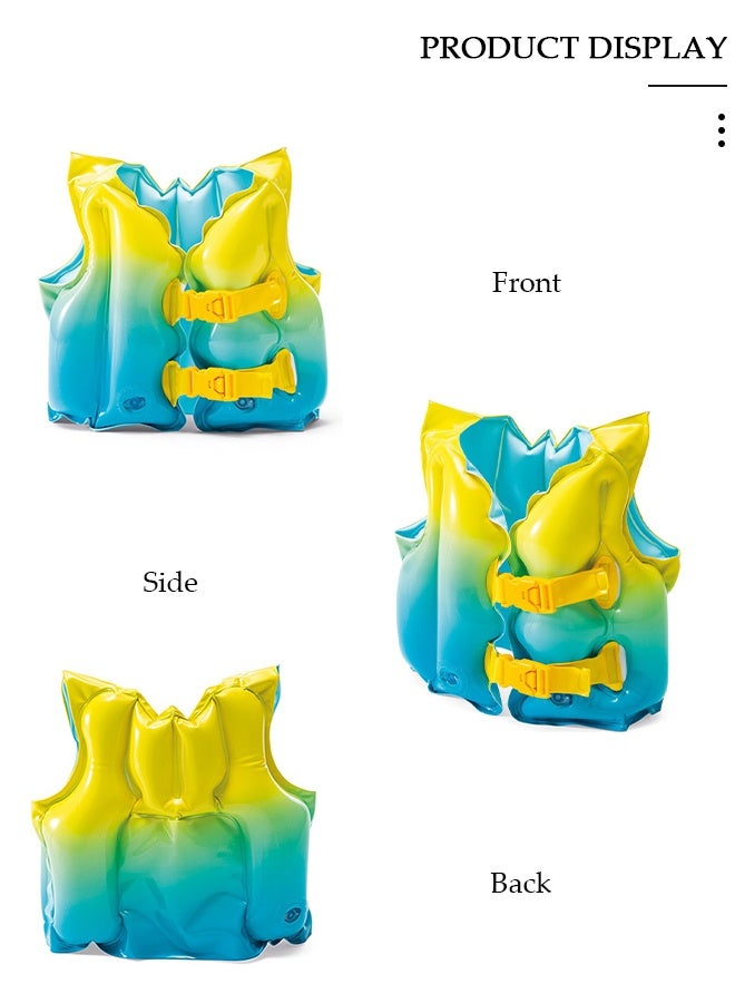DUNISO Kids Swim Trainer Vest Inflatable Swim Vest for Kids Toddlers, Ideal Buoyancy Swim Aid Swimsuit Flex-Form Design with Adjustable Safety Strap - Image 4