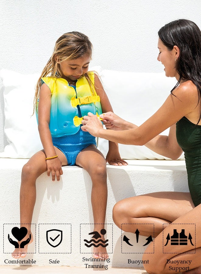 DUNISO Kids Swim Trainer Vest Inflatable Swim Vest for Kids Toddlers, Ideal Buoyancy Swim Aid Swimsuit Flex-Form Design with Adjustable Safety Strap - Image 5