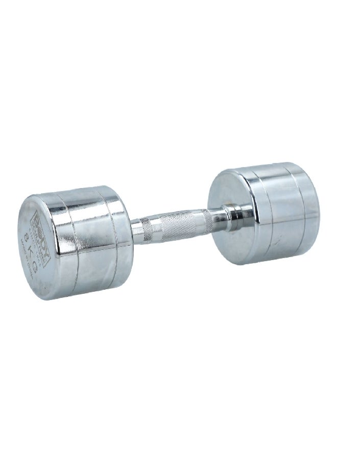 BODY SCULPTURE Sturdy Metal Textured Grip Dumbbell Silver 8 kg BW-703-8KG  - Image 3